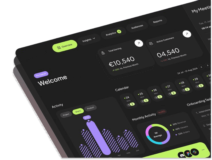  ERP dashboard